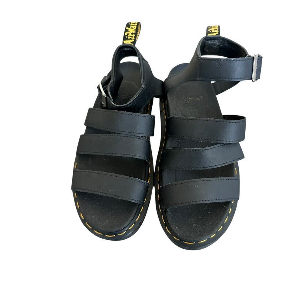 Doc Martens Blaire Hydro sandals Black Leather Womens Sz 7 EUC - Picture 2 of 11